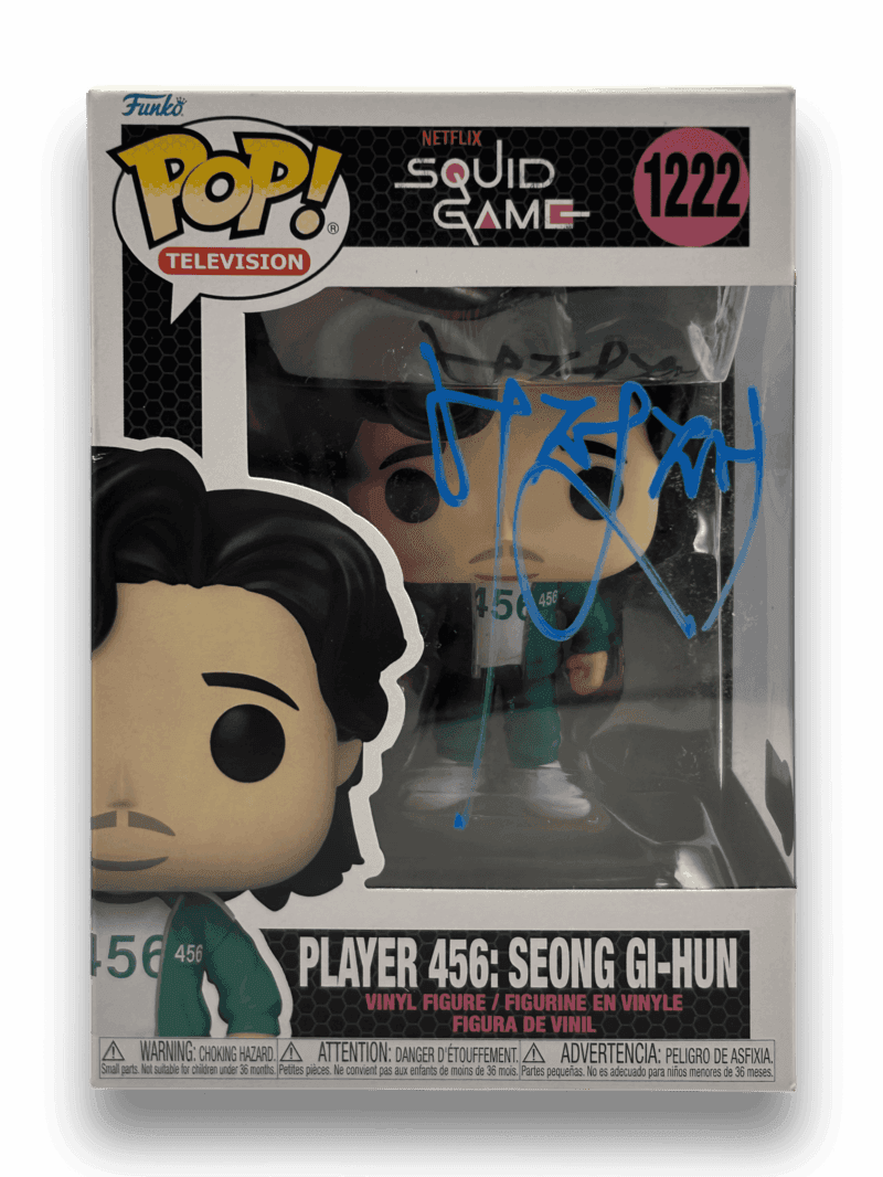 Image of a signed Squid Game Funko POP!